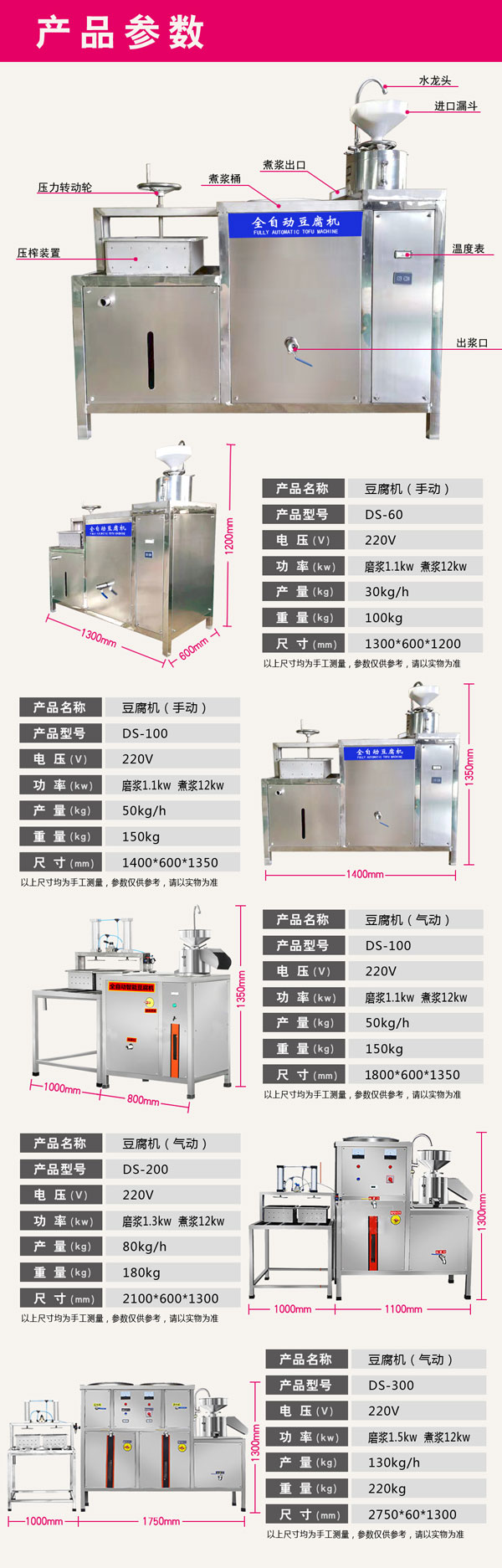 DS-60型自动豆腐机