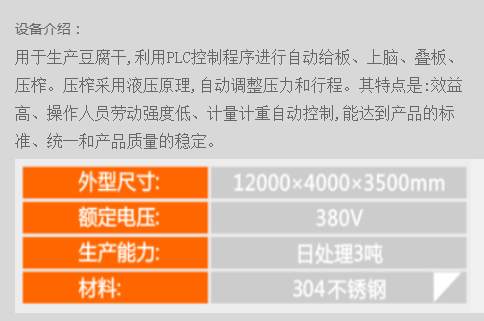 自动豆腐干生产线